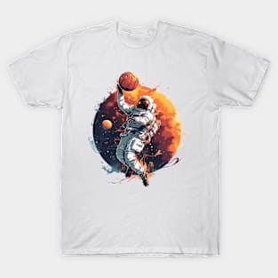 astronaut play basketball T-Shirt